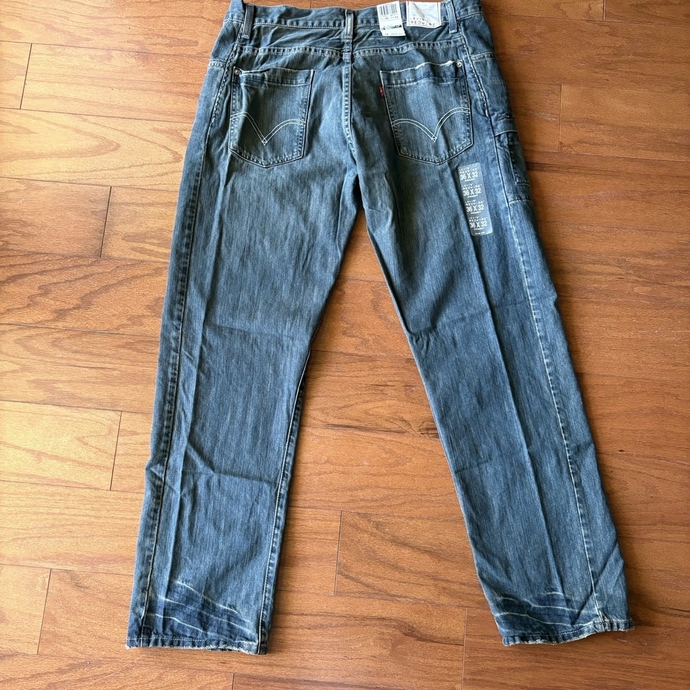 Levis Redwire DLX Straight Leg Jeans Mens 36x32 Blue Denim Y2K Tech Carpenter - Picture 7 of 15